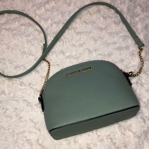 Christian Siriano Green Teal Crossbody Bag